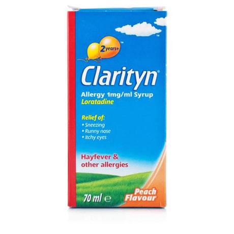 Clarityn Allergy Syrup Peach Flavor 1 mg