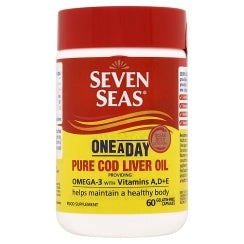 Seven Seas Cod Liver Oil + Omega 3 60 Capsules