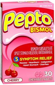 Pepto Bismol Cherry 30 Chewable Tablets