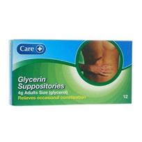 Care Glycerin 4 g 12 Suppositories