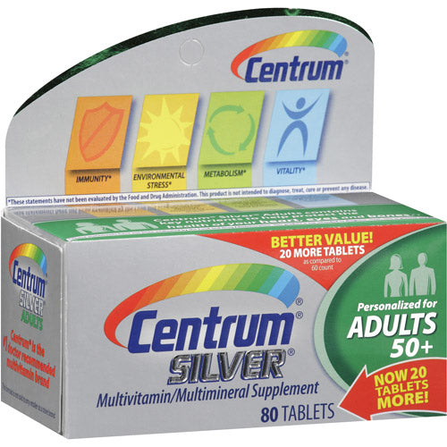 Centrum Silver 50+ 80 Tablets