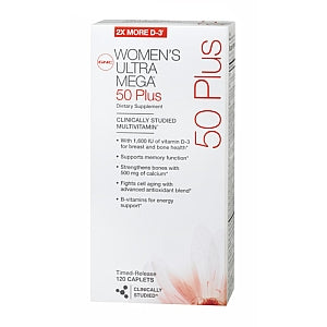 GNC Women's Ultra Mega 50+ 120 Capsules