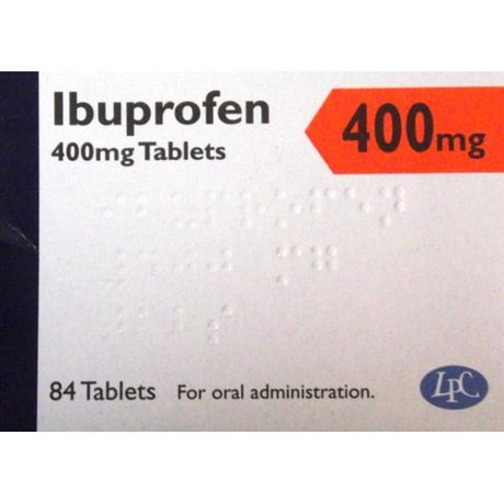 Ibuprofen Extra Strength 400 mg 84 Tablets