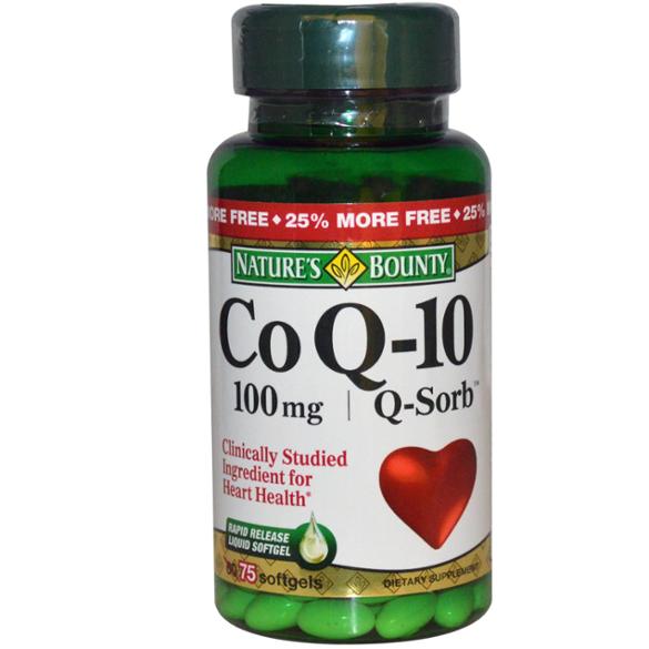 Nature's Bounty CoQ10 100 mg Q-Sorb 75 Soft Gels