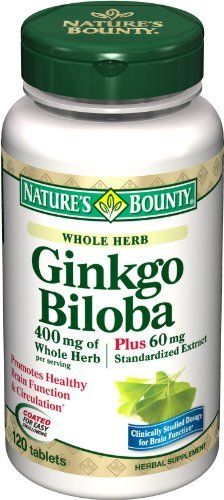 Nature's Bounty Ginkgo Biloba 400 mg 120 Tablets