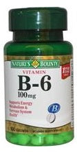 Nature's Bounty Vitamin B6 100 mg 100 Tablets