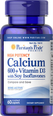 Puritan's Pride Calcium 600 mg 60 Capsules