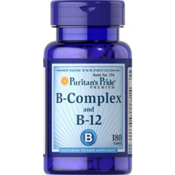 Puritan's Pride Vitamin B-Complex + B-12 180 Tablets