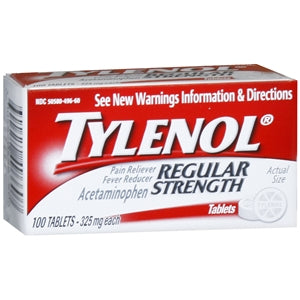 Tylenol Regular Strength 100 Tablets