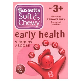 Bassetts Soft & Chewy Age 3+ Strawberry 45 Tablets