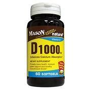 Mason Vitamin D 1000 IU 60 Gels