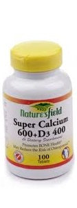 Nature's Field Super Calcium 600+D3 400 100 Tablets