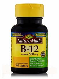 Nature Made Vitamin B12 500 mcg 100 Tablets