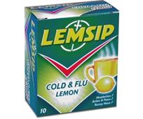 Lemsip Cold & Flu Lemon 10 Sachets