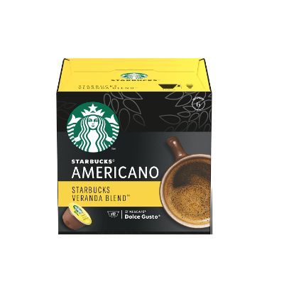 Starbucks Americano Veranda Blend Compatible With Nescafe Dolce Gusto x6 Milk, x6 Coffee Capsules