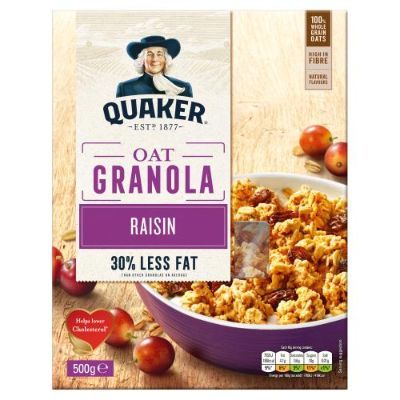 Quaker Oat Granola Raisin 30% Less Fat 500 g