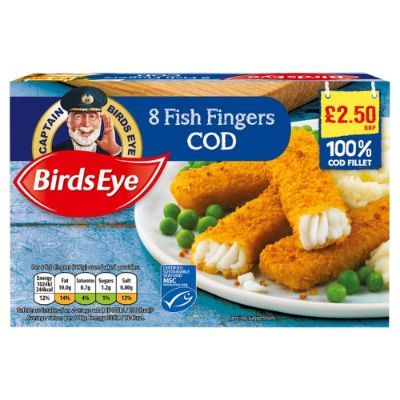 Birds Eye Fish Fingers Cod x8