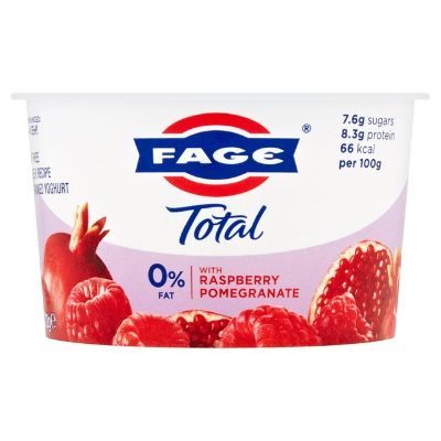 Fage Greek Yoghurt Total 0% Fat Raspberry & Pomegranate 500 g