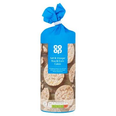 Co Op Salt & Vinegar Rice & Corn Cakes 115 g