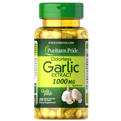 Puritan's Pride Odorless Garlic 1000 mg 100 Soft Gels