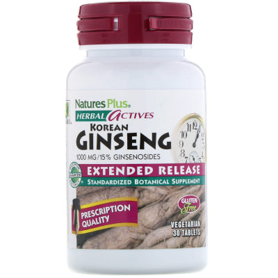 Nature's Plus Korean Ginseng 1000 mg 30 Tablets