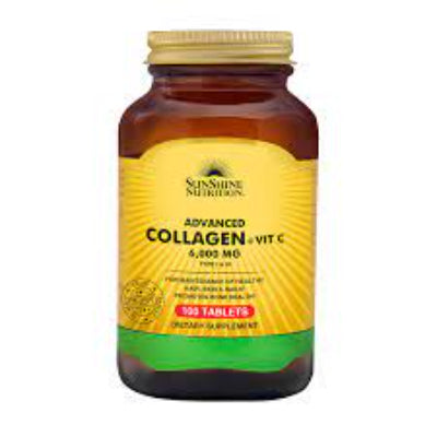 Sunshine Nutrition Advanced Collagen + Vitamin C 6,000 mg 100 Tablets