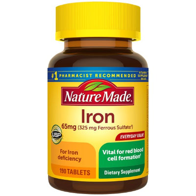 Nature Made Iron 65 mg 190 Tablets