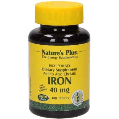 Nature's Plus Iron 40 mg 180 Tablets