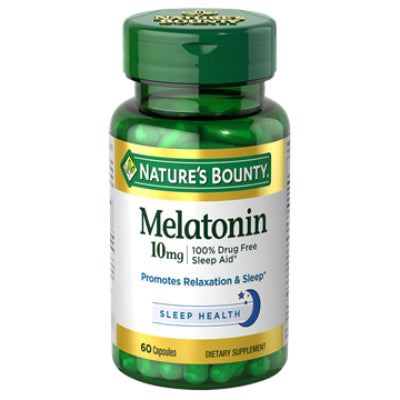 Nature's Bounty Melatonin For Sleep & Relaxation 10 mg 60 Capsules