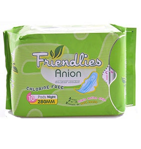 Friendlies Sanitary Napkin Anion x10