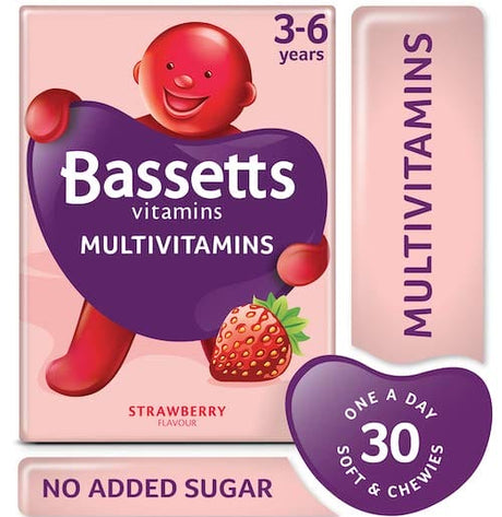 Bassetts Soft & Chewy Vitamins ABCD & E Strawberry 3 Years+ x45