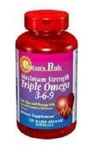 Puritan's Pride Maximum Strength Triple Omega 3-6-9 120 Soft Gels
