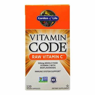 Garden Of Life Vitamin Code Raw Vitamin C 500 mg 120 Vegan Capsules