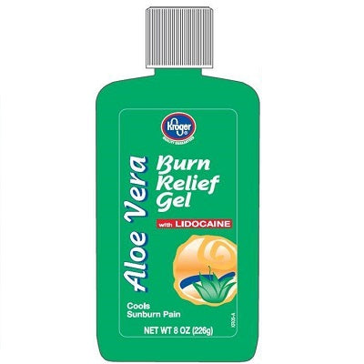 Kroger Burn Relief Gel For Sunburn Aloe Vera 226 g