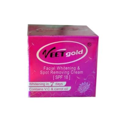 Veet Gold Facial Whitening & Spot Removing Cream Vitamin C & Carrot Oil SPF 18