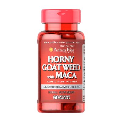 Puritan's Pride Horny Goat Weed With Maca 60 Capsules