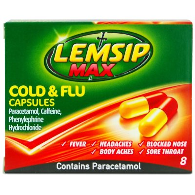 Lemsip Max Cold & Flu 8 Capsules