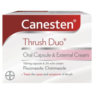 Canesten Oral & Cream Duo (Oral Capsule + Thrush Cream)