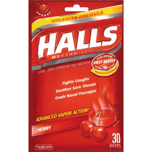 Halls Vapour Action Cherry 30 Lozenges