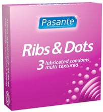 Pasante Ribs & Dots 3 Condoms