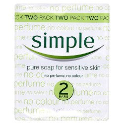 Simple Pure Soap Sensitive Skin 125 g 2 Bars