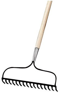 Wooden Rake With Twisted Teeth