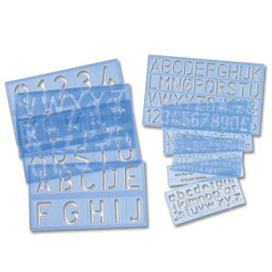 Helix Lettering Stencil Set H2000 - x9