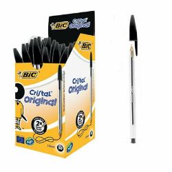 Bic Cristal Ultra Fine Pen - Black x50