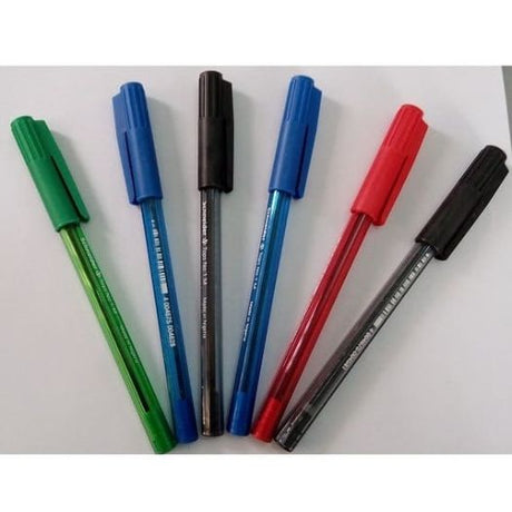 Tops Ball Point Pen - 2 Blue, 2 Black, 1 Red, 1 Green