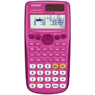 Casio Solar/Battery Calculator - 10 Digits - Dark Pink