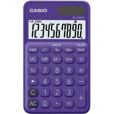 Casio Solar/Battery Calculator - 10 Digits - Purple