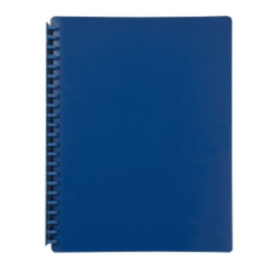 Polypropylene Display Book A4 - 20 Pockets With Front Pocket - Blue