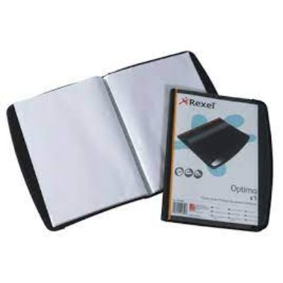 Rexel Optima Display Book 20 Pockets - Black