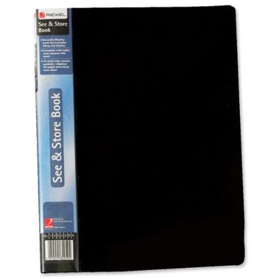 Rexel See & Store Display Book 10 Pockets - Black